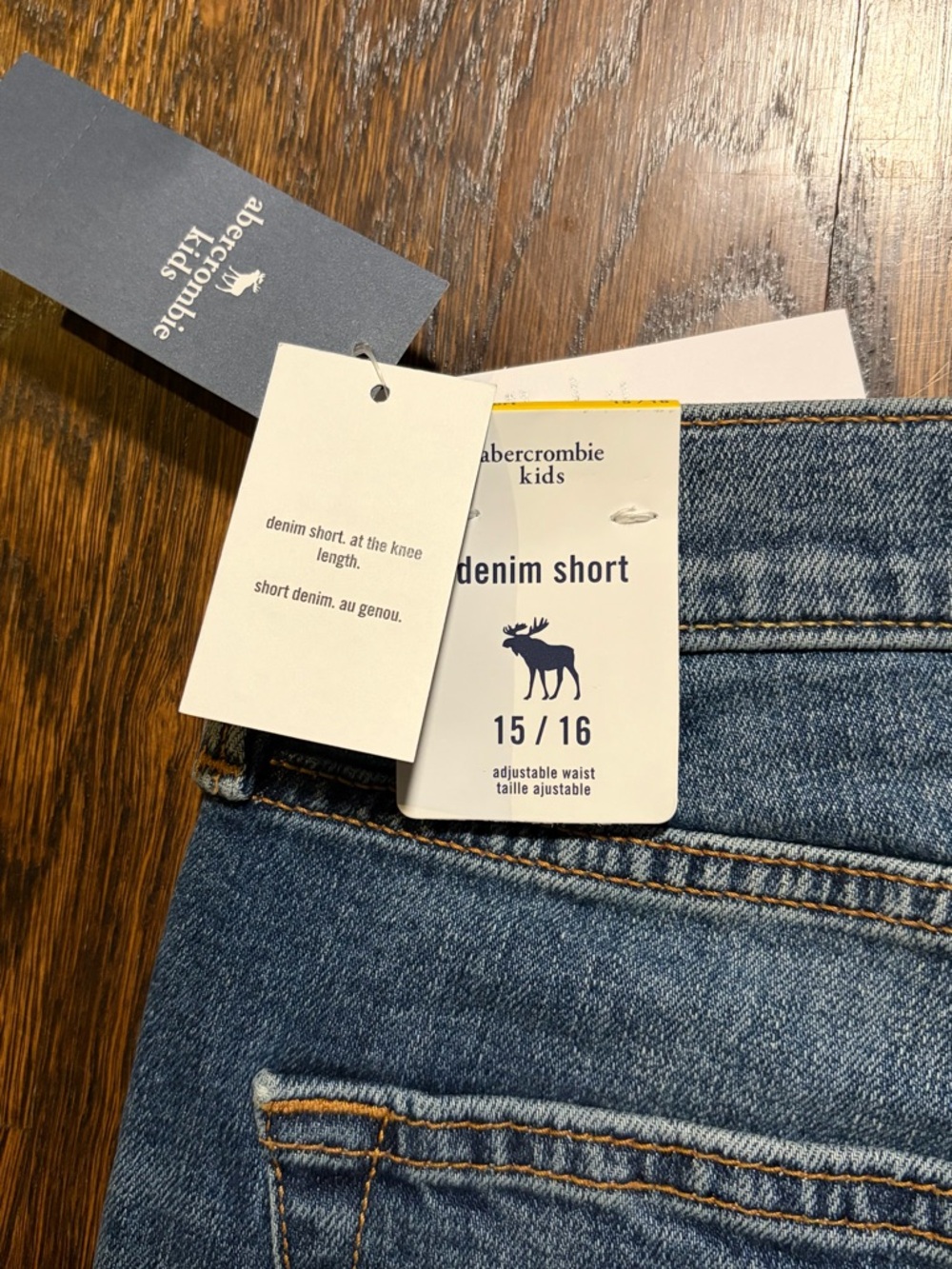 Abercrombie Kids 9” Denim Cuffed Short 15/16